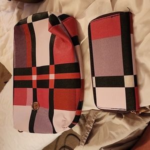 Plaid purse and wallet set . Great new like condition.  Marked to sell.